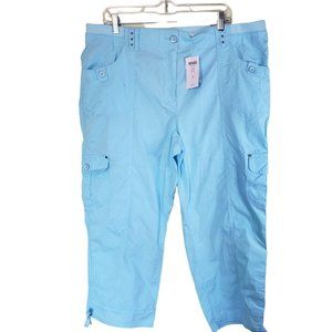 Chico's Woman's Amelia Cool Cotton Cropped Pants NWT